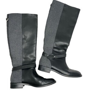 ZARA Basic Black Riding Boots Size 40